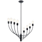 KICHLER 52255BK Hatton Eight Light Chandelier Black