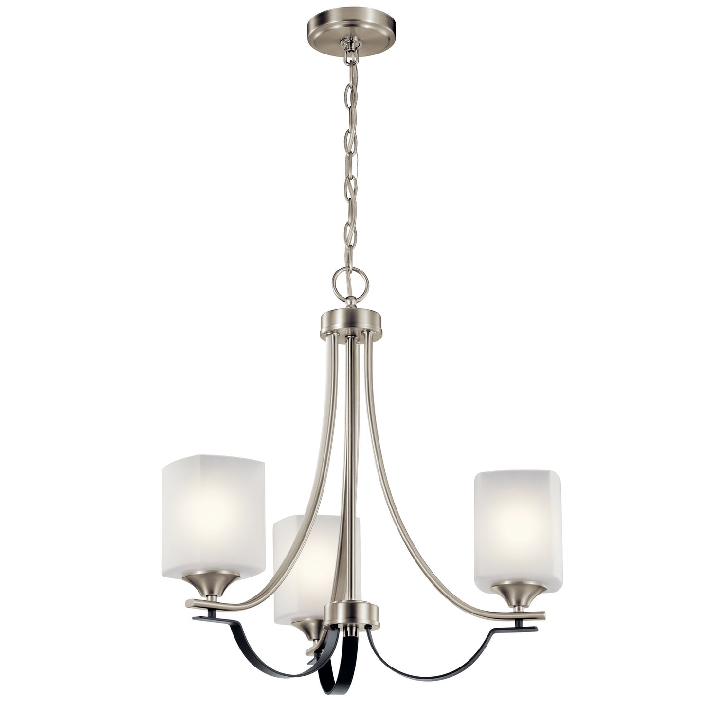 KICHLER 52275NI Tula Three Light Chandelier/Semi Flush Mount Brushed Nickel