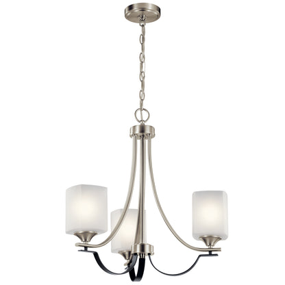 KICHLER 52275NI Tula Three Light Chandelier/Semi Flush Mount Brushed Nickel