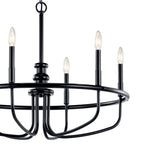 KICHLER 52304BK Capitol Hill 22" 6 Light Chandelier In Black