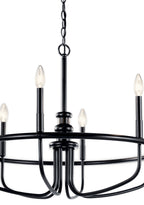 KICHLER 52304BK Capitol Hill 22" 6 Light Chandelier In Black