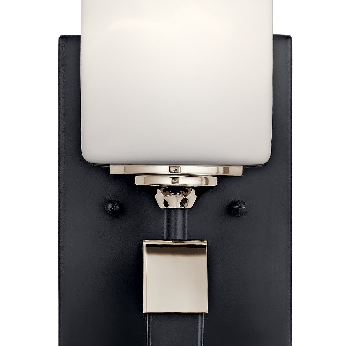 KICHLER 55000BK Marette 5" 1 Light Wall Sconce With Satin Etched Cased Opal Glass In Black