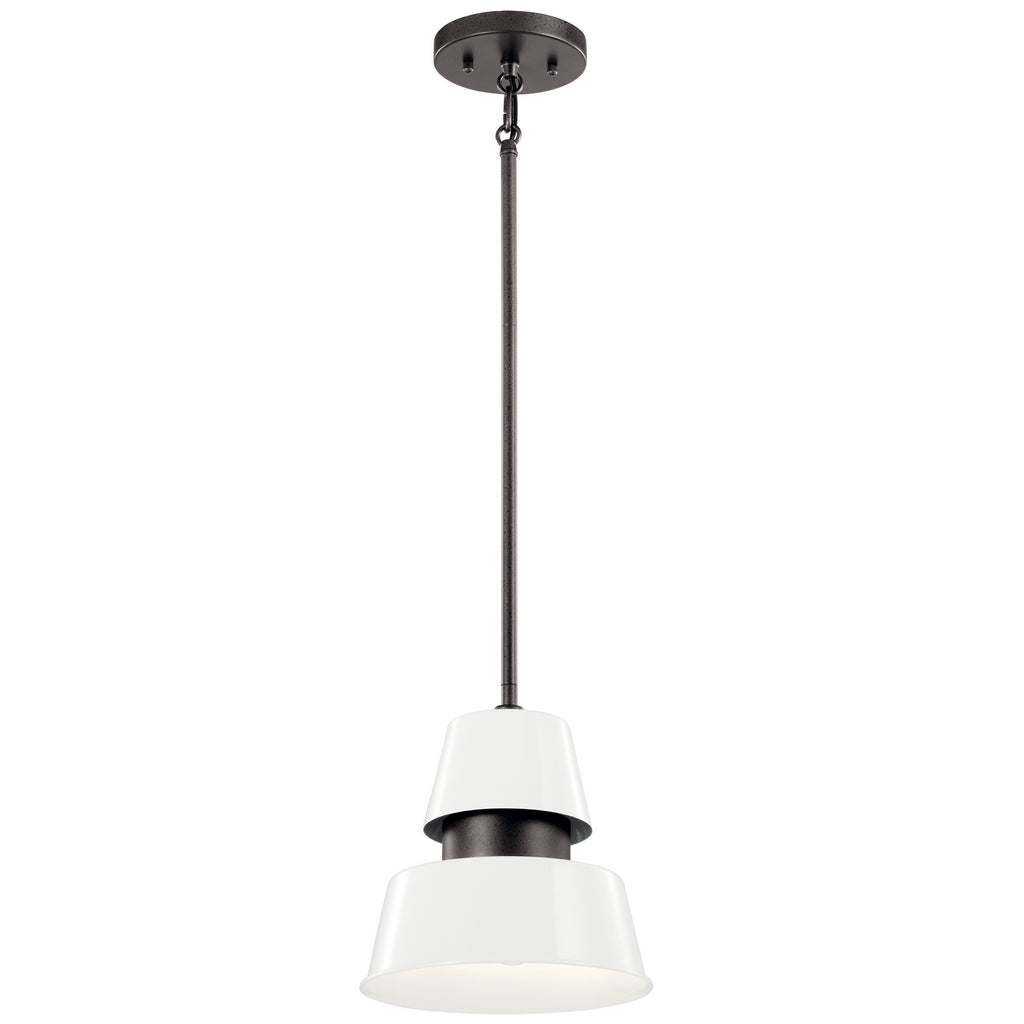 KICHLER 59003WH Lozano 9.5" 1 Light Pendant White