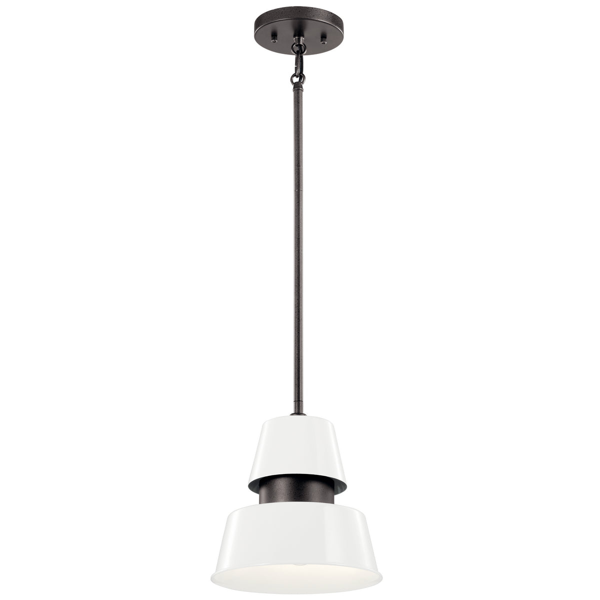 KICHLER 59003WH Lozano 9.5" 1 Light Pendant White