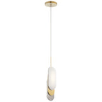 ELAN 83210CG Shima LED 3000K 5.75" Pendant Champagne Gold