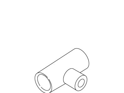 KOHLER Tee, Pvc, 1.25 X 1.25 X 0.5, K-1005973
