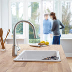 GROHE 32665DC3 Concetto Single-Handle Pull-Down Kitchen Faucet Dual Spray 1.75 GPM - Supersteel
