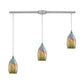 ELK SHOWROOM 10077/3L Geologic 36'' Wide 3-Light Pendant - Satin Nickel