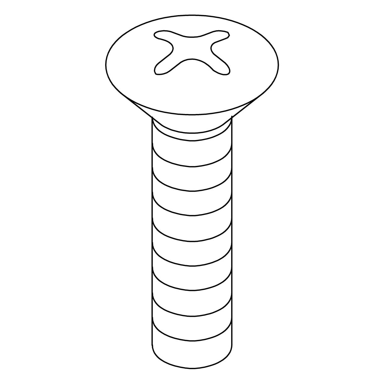 KOHLER Screw, 8-32 X .625, Countersunk, K-1008205