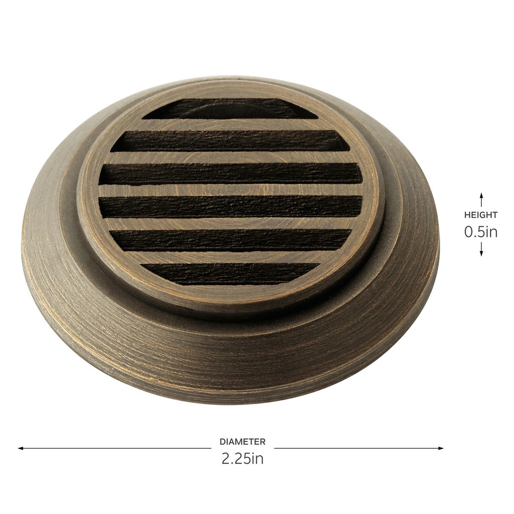 KICHLER 16146CBR Mini All-Purpose Louver Centennial Brass