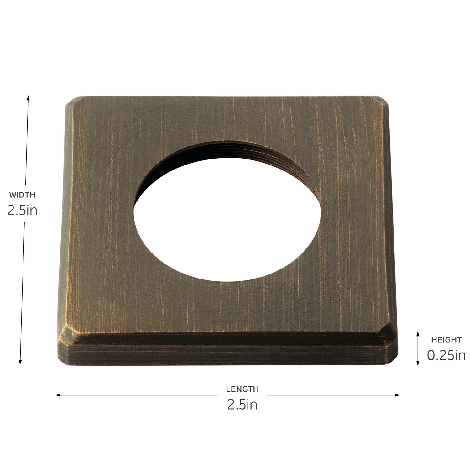 KICHLER 16147CBR Mini All-Purpose Square Accessory Centennial Brass