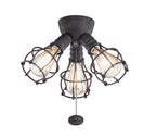 KICHLER 380041DBK LED Industrial 3 Light Fixture Distressed Black