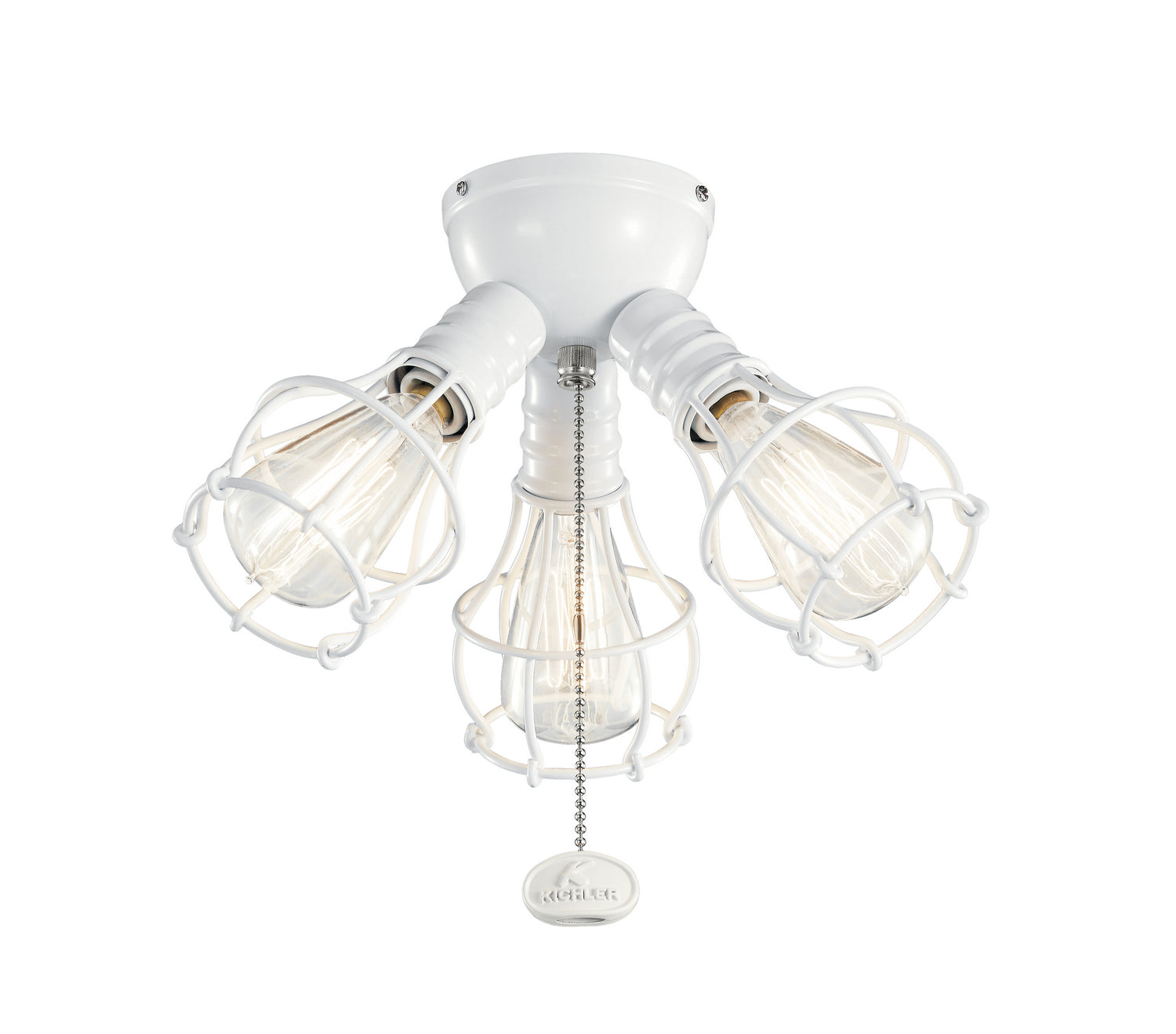 KICHLER 380041WH LED Industrial 3 Light Fixture White