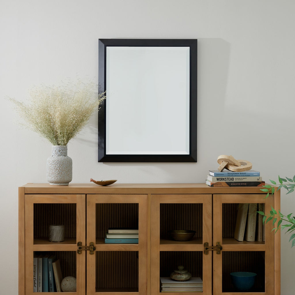 KICHLER 41011BK Classic Rectangular Mirror Black