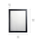 KICHLER 41011BK Classic Rectangular Mirror Black