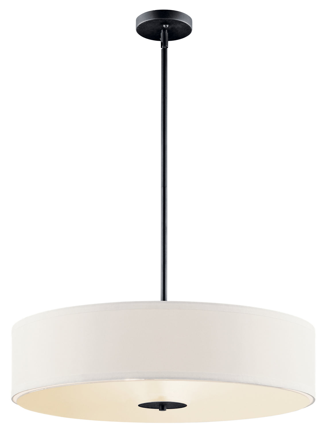 KICHLER 42122BK 24" 3 Light Convertible Pendant Black