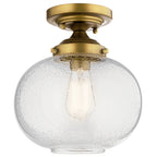KICHLER 42296NBR Avery 1 Light Semi Flush Natural Brass