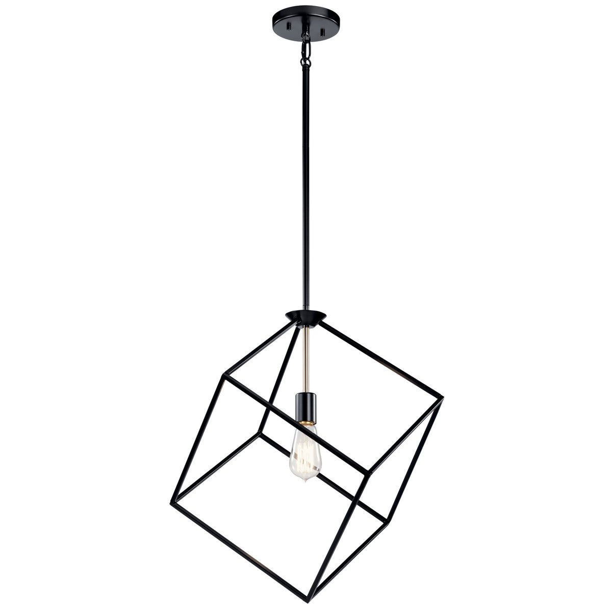 KICHLER 42525BK Cartone 1 Light Pendant Black