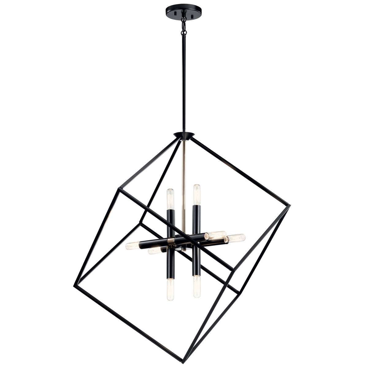 KICHLER 42526BK Cartone 8 Light Pendant Black