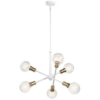 KICHLER 43095WH Armstrong 6 Light Chandelier White