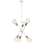 KICHLER 43095WH Armstrong 6 Light Chandelier White