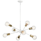 KICHLER 43118WH Armstrong 26" 8 Light Chandelier White