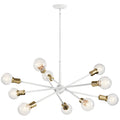 KICHLER 43119WH Armstrong 10 Light Chandelier White