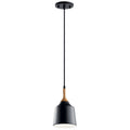 KICHLER 43682BK Danika 1 Light Mini Pendant Black