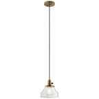 KICHLER 43850NBR Avery 1 Light Bell Mini Pendant Natural Brass