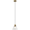 KICHLER 43851NBR Avery 1 Light Cone Mini Pendant Natural Brass