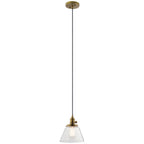 KICHLER 43851NBR Avery 1 Light Cone Mini Pendant Natural Brass