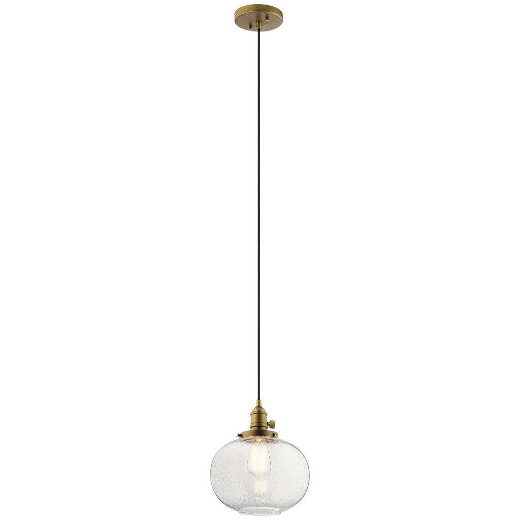 KICHLER 43852NBR Avery 9.75" 1 Light Mini Pendant Natural Brass