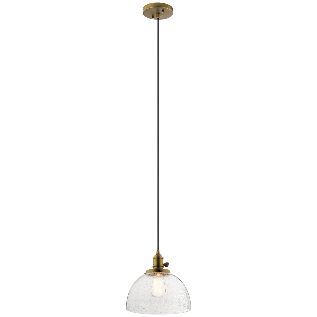 KICHLER 43853NBR Avery 10" 1 Light Goblet Mini Pendant Natural Brass