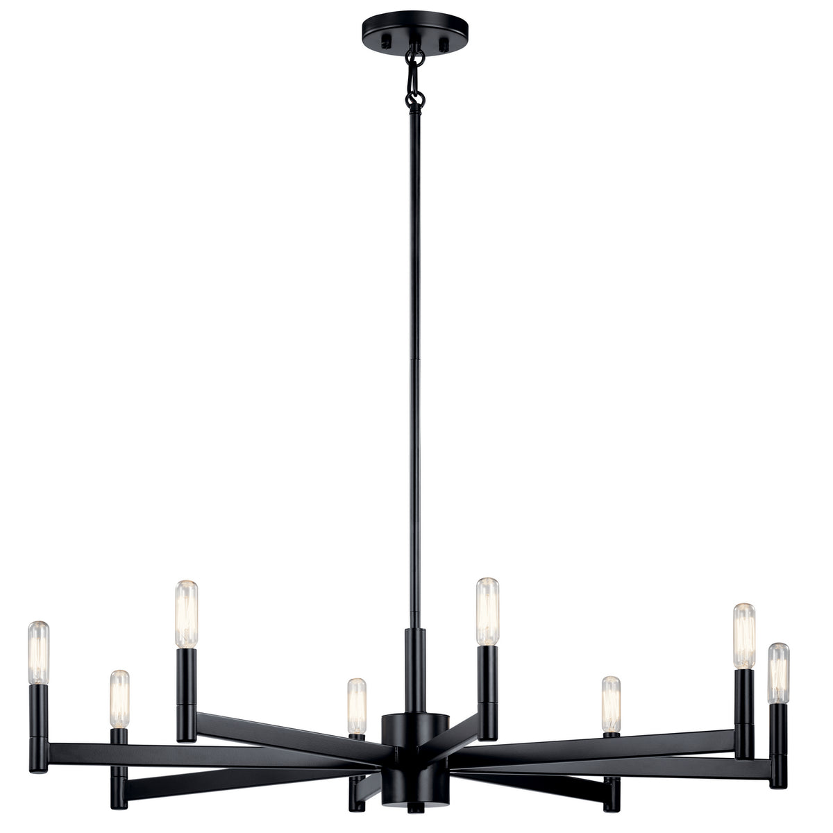 KICHLER 43857BK Erzo 8 Light Chandelier Black