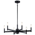 KICHLER 43859BK Erzo 6 Light Chandelier Black