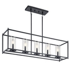 KICHLER 43995BK Crosby 5 Light Linear Chandelier Black