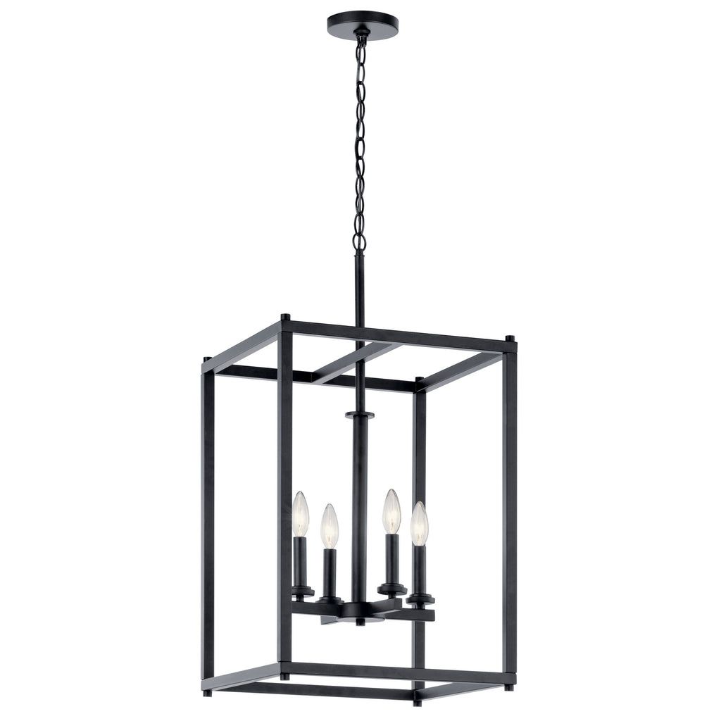 KICHLER 43998BK Crosby 4 Light Foyer Pendant Black