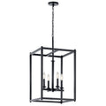 KICHLER 43998BK Crosby 4 Light Foyer Pendant Black