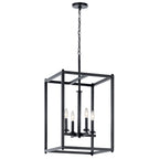 KICHLER 43998BK Crosby 4 Light Foyer Pendant Black