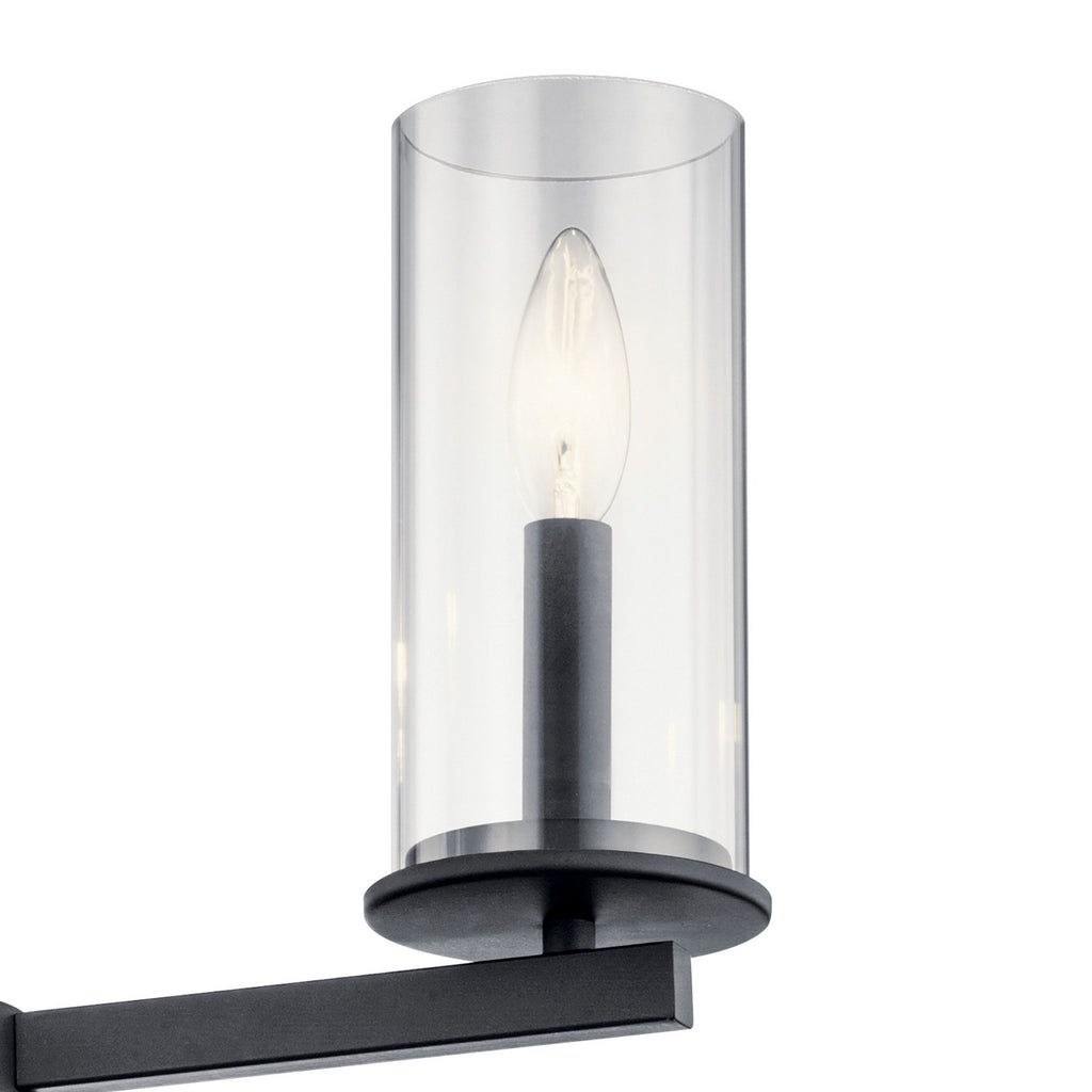 KICHLER 43999BK Crosby 5 Light Chandelier Black