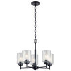 KICHLER 44030BK Winslow 5 Light Chandelier Black