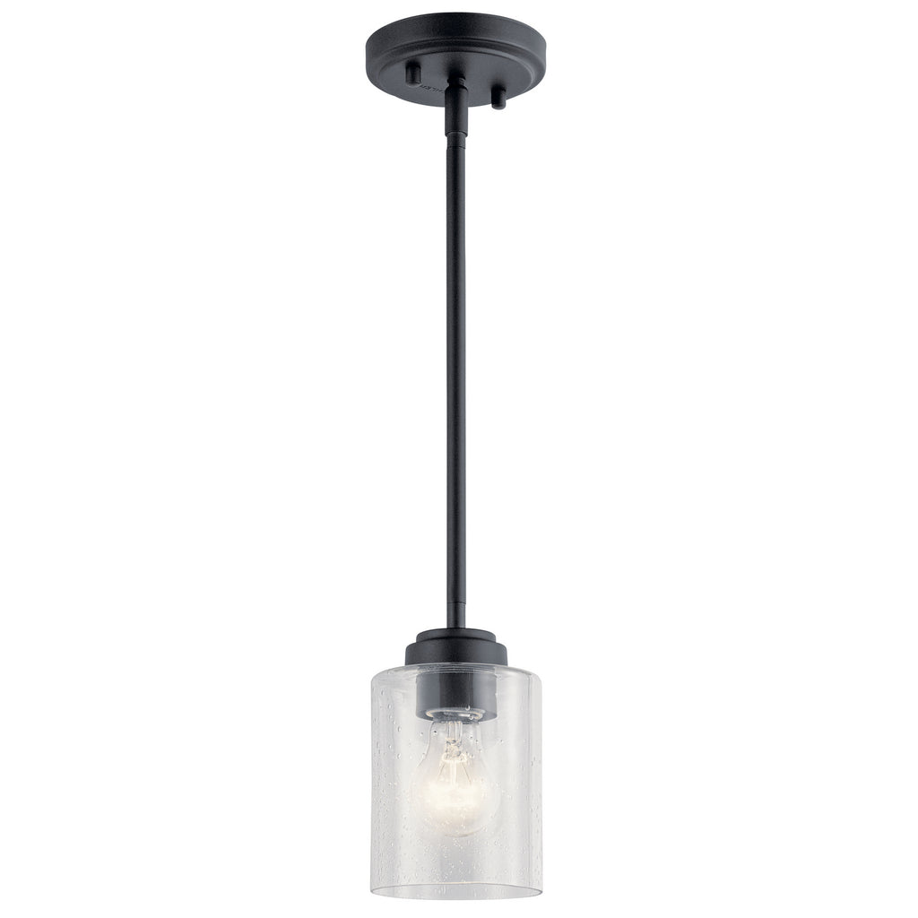 KICHLER 44032BK Winslow 1 Light Mini Pendant Black