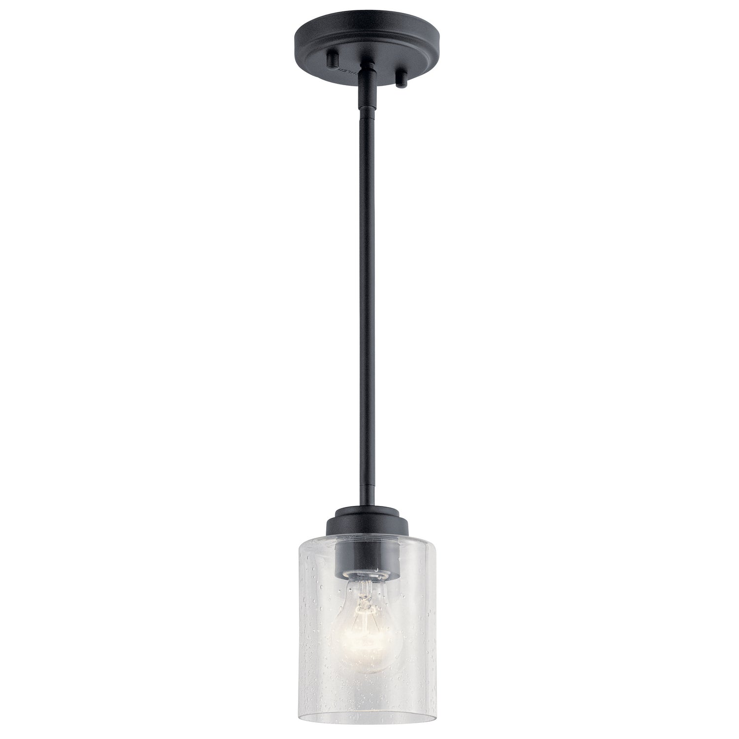 KICHLER 44032BK Winslow 1 Light Mini Pendant Black