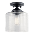 KICHLER 44033BK Winslow 1 Light Semi Flush Black