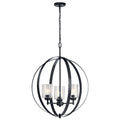 KICHLER 44034BK Winslow 3 Light Chandelier Black