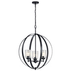 KICHLER 44034BK Winslow 3 Light Chandelier Black