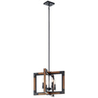 KICHLER 44046AUB Marimount 14" 4 Light Convertible Chandelier/Semi Flush With Clear Glass In Auburn Stained