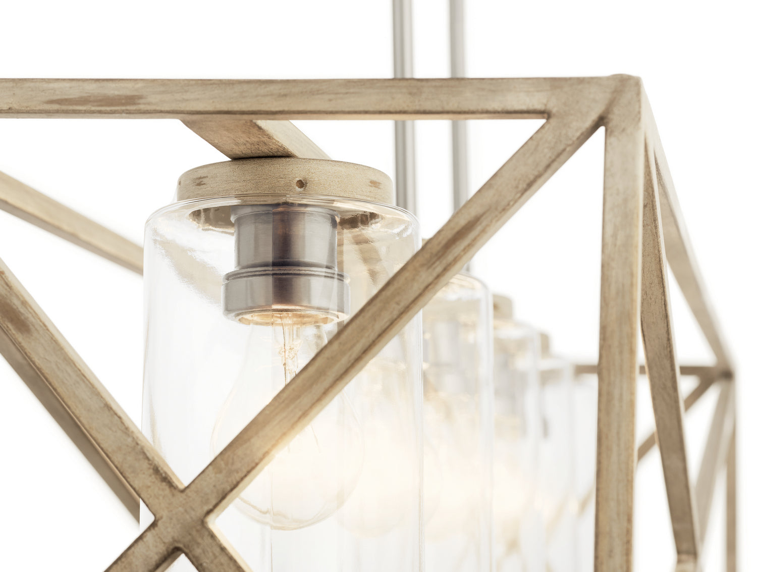 KICHLER 44081DAW Moorgate 5 Light Linear Chandelier Distressed Antique White