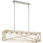 KICHLER 44082DAW Moorgate 7 Light Linear Chandelier Distressed Antique White