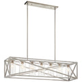 KICHLER 44082DAW Moorgate 7 Light Linear Chandelier Distressed Antique White